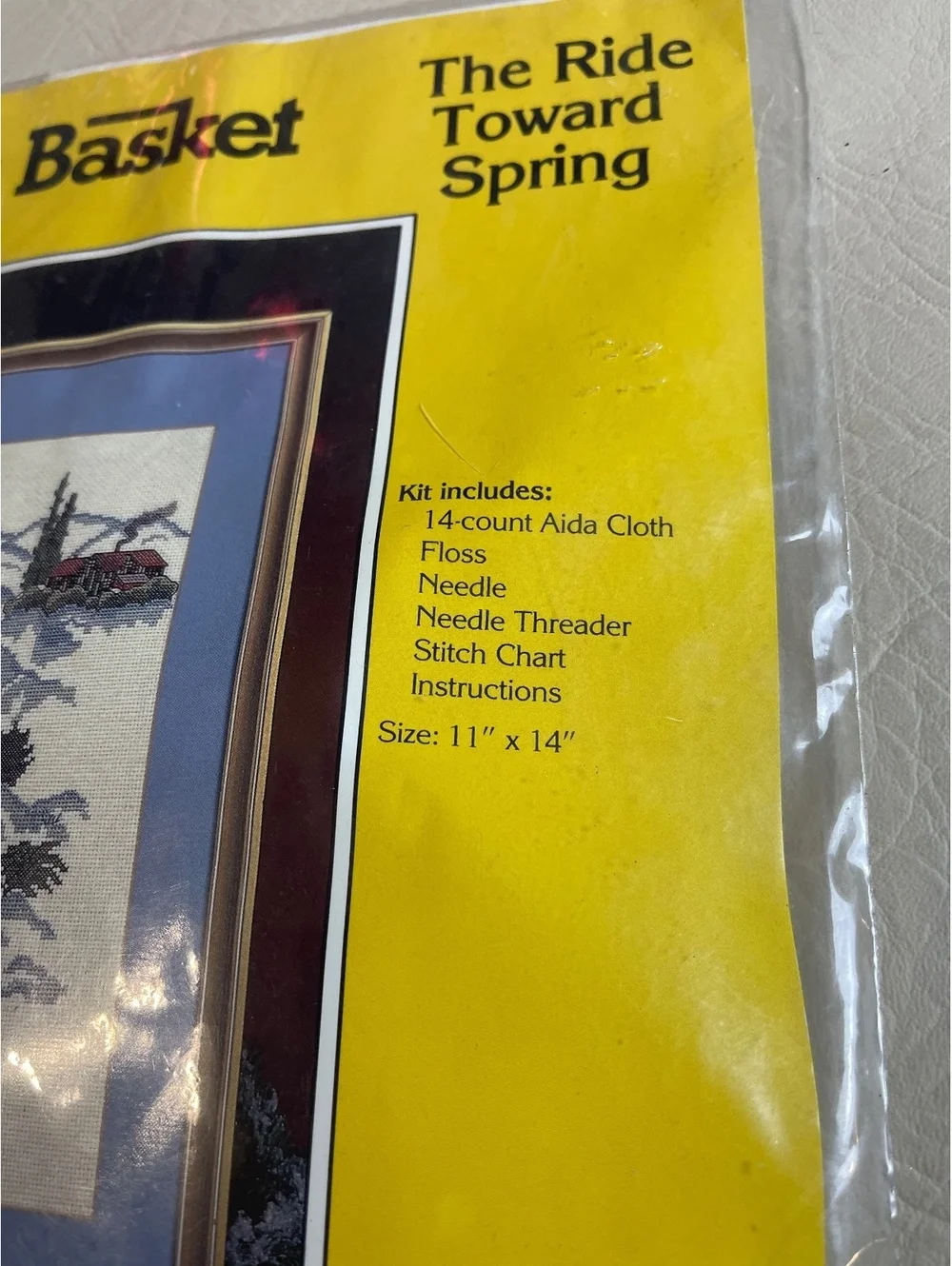 The craft basket cross stitch the ride toward spring